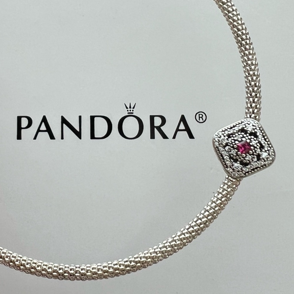 COPY - Pandora Fairytale Treasure Cerise Crystal & CZ Charm